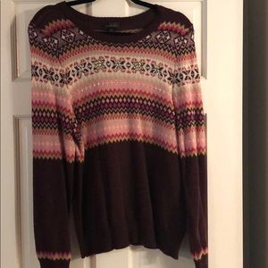 Fair isle jeweled sweater